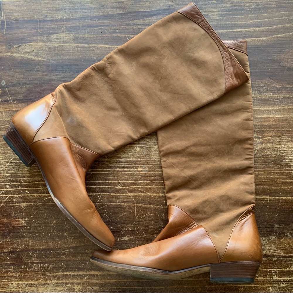 Chantal Leather Suede Cowboy Western Boots - Picture 8 of 12